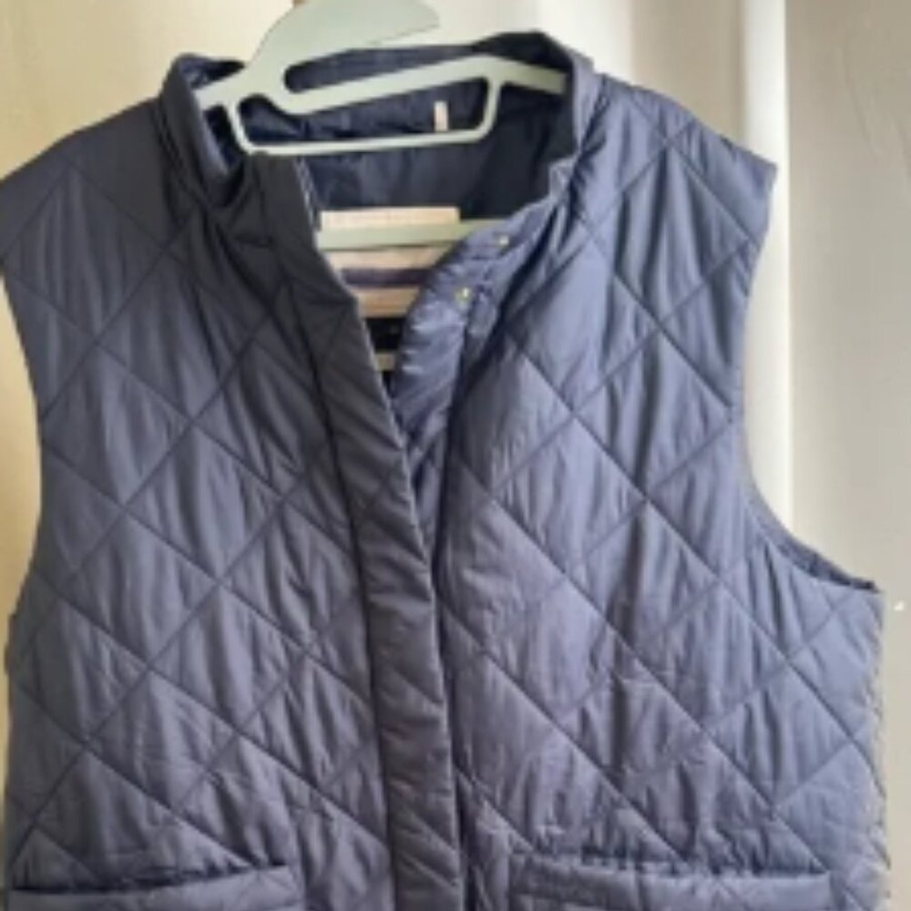 Barbour Women’s Plus Size 2x Cosmia Quilted Liner Vest Navy